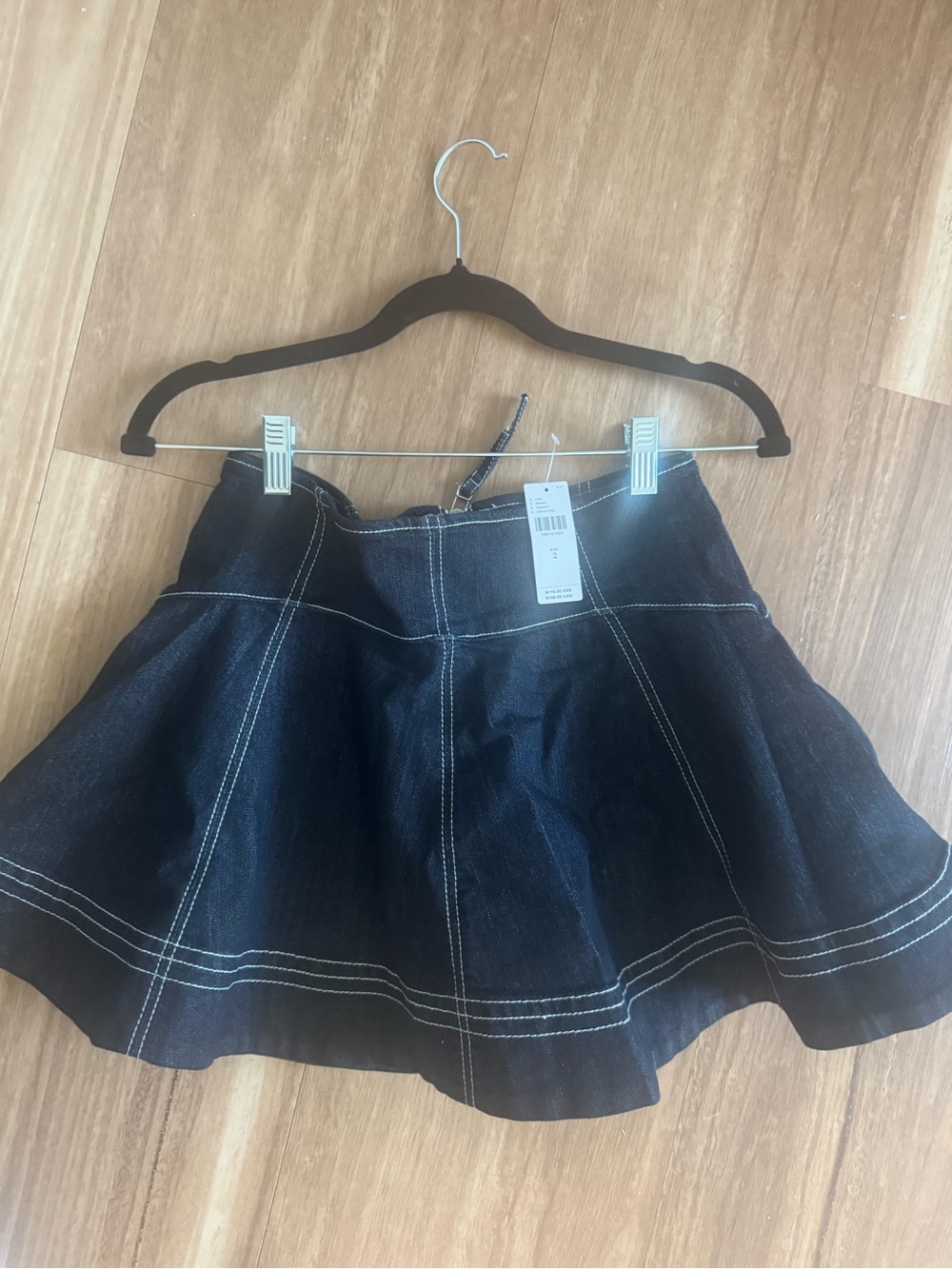 NWT Maeve Waisted Denim Skort Size 2 color: rinsed denim - Picture 6 of 6